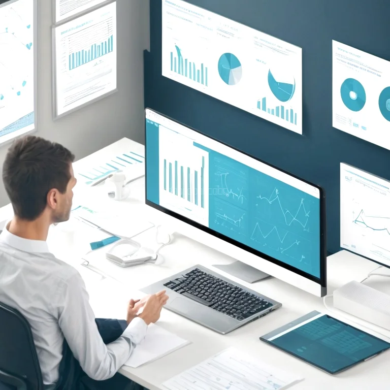 Business software development concept illustration